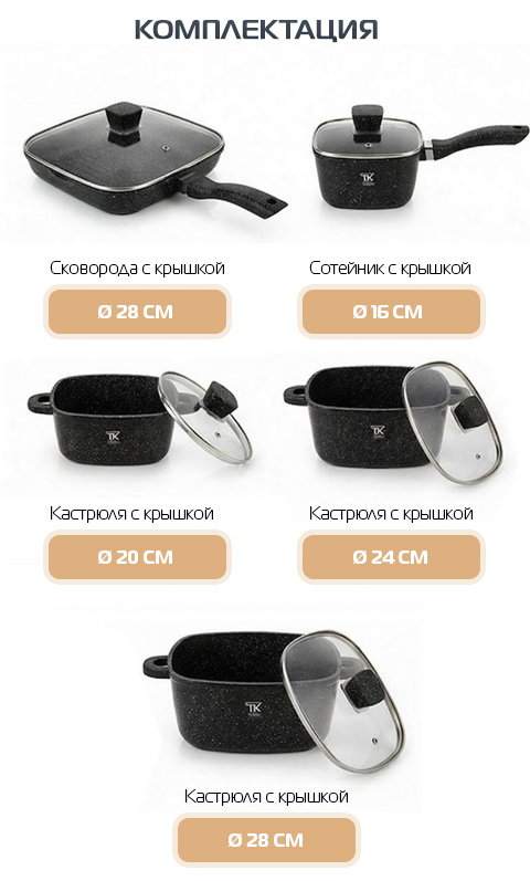 Набор кастрюль Top Kitchen